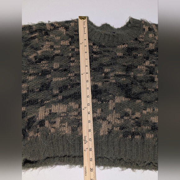 Scoop Women’s Pointelle Knit Cardigan Sweater - Blue/Grey Mix - Size XXL - Picture 5 of 7